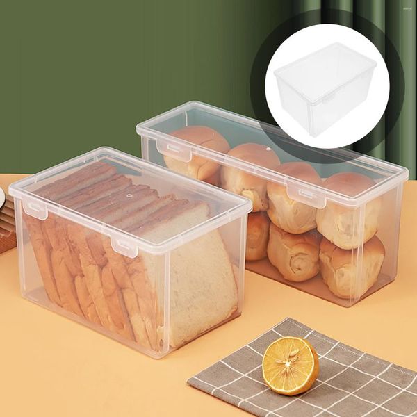 Placas caixa de armazenamento de pão plástico lata de lixo tampa recipiente de frutas agente protetor
