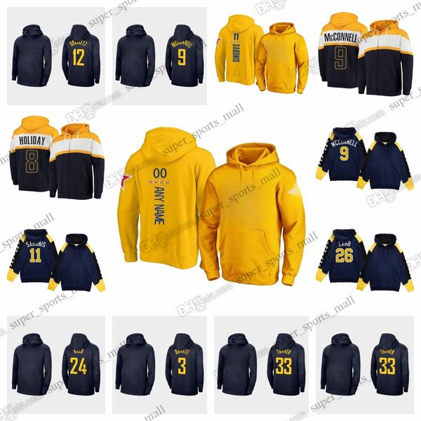 DIY Mann S-6XL Neue Hoodies Domantas Sabonis Sweatshirt Basketball T.J. McConnell Pacers Justin Jeremy Lamb Buddy Hield Chris Duarte Spotlight Practice Pullover Hoodie