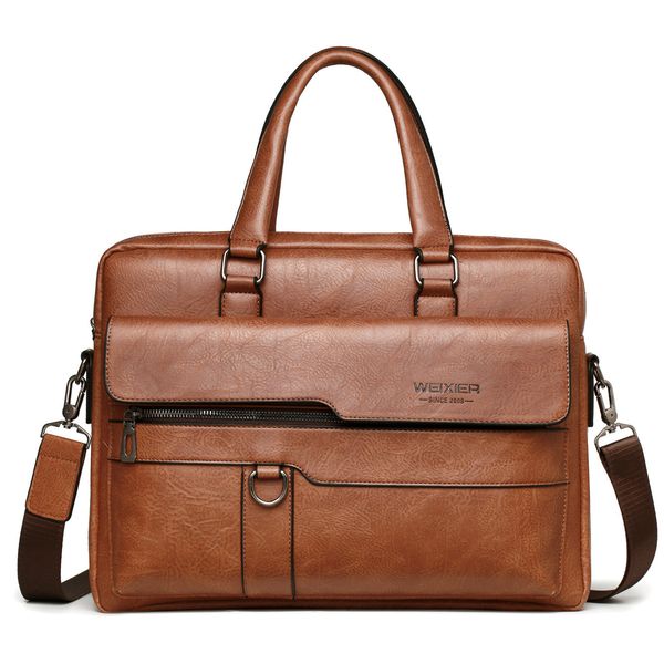 Laptoptaschen 2023 Männer Aktentasche Tasche Hohe Qualität Geschäft Berühmte Marke PU Leder Schulter Messenger Büro Handtasche 14 Zoll Tasche 230825