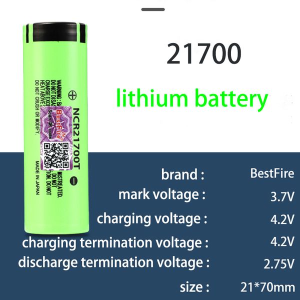 Batteria al litio originale Bestfire 21700 T 5000mAh 3,7V