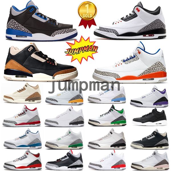 2024 NEUE Jumpman 3 Basketballschuhe 3s RetroCool Cardinal Red Pine Green Desert Elephant Muslin Racer Blue Damen Herren Sneakers EUR36-46