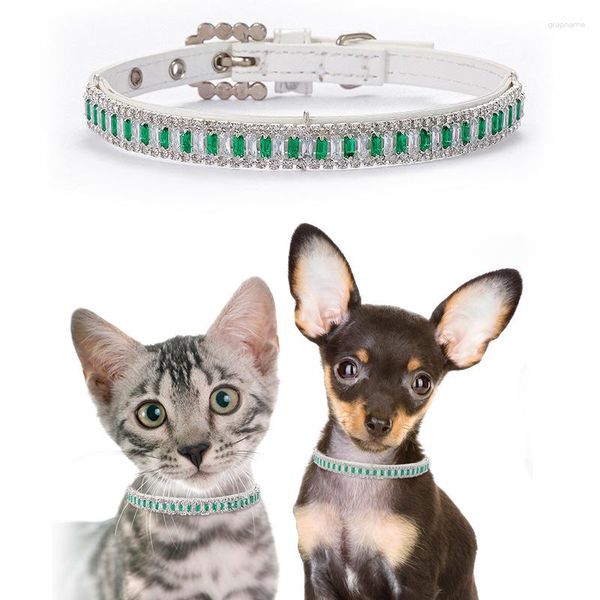 Hundehalsbänder, hochwertiges Kristall-Glitzer-Strass-Haustierhalsband, Zinklegierungsschnalle, für kleine Welpen, Katzenzubehör, Zubehör