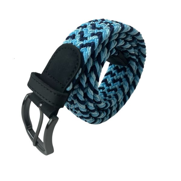 Cinture a catena in vita 1 PC Cintura elastica intrecciata in vera pelle da golf Cintura elastica in tela colorata casual da uomo per pantaloncini jeans 230825