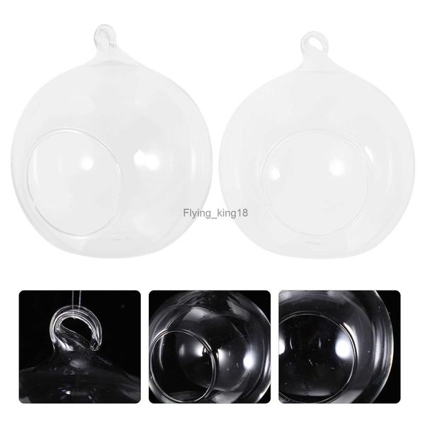 Suportes decorativos castiçal pendurado suporte de vidro globo tealight suculento globos terrário hkd230825