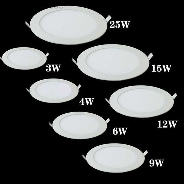 Luce di pannello LED dimmerabile Faretto da incasso a soffitto ultra sottile 3w 4w 6w 9w 12w 15w 25w Faretto LED rotondo AC85-265V HKD230825