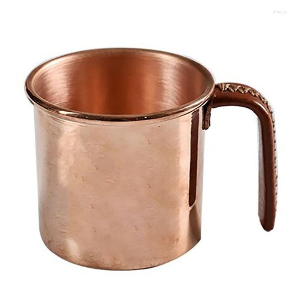 Tazze Tazze da tè vintage giapponesi Tazza da acqua in rame fatta a mano Tazza da caffè in oro con manico Regalo per abbigliamento da cucina per birra 230ML