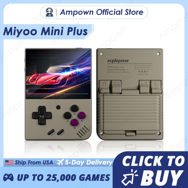 Lettori di giochi portatili Miyoo Mini Plus Console di gioco portatile retrò portatile Schermo IPS da 3,5 pollici Mini V2 V3 Console per videogiochi Sistema Linux Gioco classico 230824