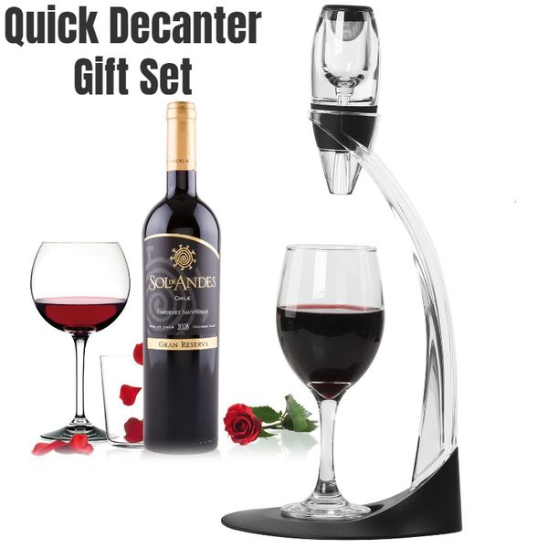 Бар инструменты Профессиональный магический красный вин скандал с фильтром с фильтрованием Quick Air Aerator Dispenser для домашней обеды Essential Set 230824