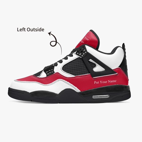 scarpe moda fai da te scarpe da basket personalizzate sneaker da donna da uomo Logo della squadra modello coppia rosso bianco scarpe da ginnastica sport all'aria aperta 36-46 A94