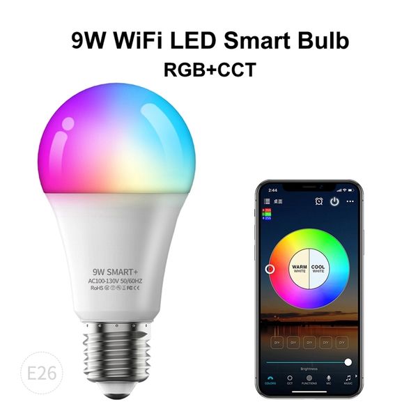 20 pçs 9w 10 lâmpada led regulável 16 milhões de cores rgb lâmpada led iluminação ponto mágico lâmpadas de controle inteligente lâmpadas decoração para casa