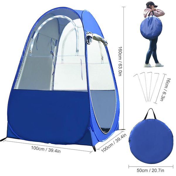 Shelters Outdoor-Angelzelt, UV-Schutz, Pop-Up-Einzelzelt, Regenschattierungszelt für Outdoor-Camping, Strand, tragbar, mit Tragetasche