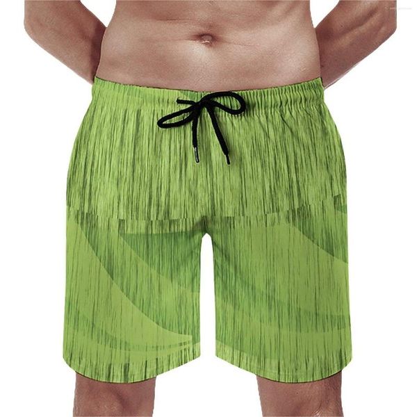 Pantaloncini da uomo Stampa muschio Palestra Estate Strati verdi Pantaloni corti da tavola classici Surf Costume da bagno dal design ad asciugatura rapida