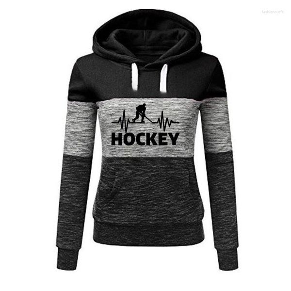 Damen-Kapuzenpullover, lustiger Hockey-Mom, Briefdruck, Damen-Spleiß, lässige Oberteile, Femmes, Muttertagsgeschenk, Herbst, süße Langarm-Sweatshirts