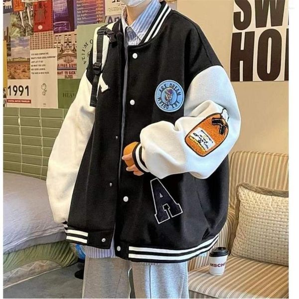 Hoodies masculinos legal zip up jaqueta meninos outono beisebol hoodie casual manga longa solta harajuku high street tops streetwear roupas punk