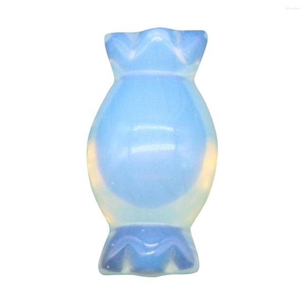 Pingente colares opalite gemstone doces estatueta para halloween natal cura chakra escultura de cristal ornamento estátua decoração