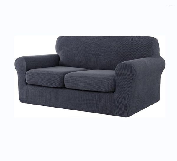 Cadeira cobre 3 peças estiramento loveseat sofá capa para 2 lugares sofá lavável slipcover macio com almofada de assento separada