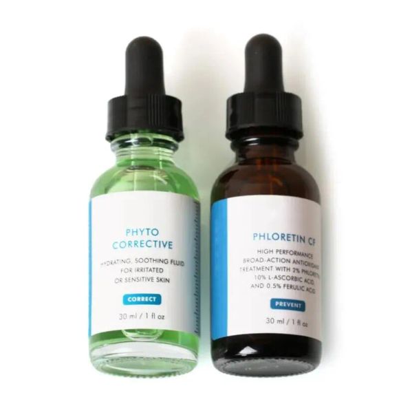 8 tipos corretos CE Ferulic Serum Oil 30ml Cuidados com a pele Hidratante B5 Phloretin CF Phyto Defense HA Intensificador Hidratante Essência Cuidados faciais de alta qualidade