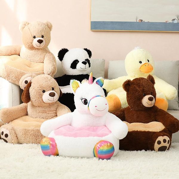 Yastık çizgi film çocukları tembel kanepe oyuncak ayı sevimli çocuk sandalye panda araba koltuk yastıklar dekor ev