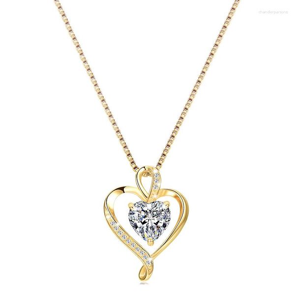Подвесные ожерелья Huitan 2023 Ожерелье сердца для женщин.