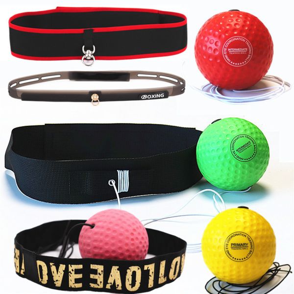 Bolas de perfuração Boxe Reflex Ball Head Band Headmounted Speed Sanda Combat Training Equipment com Bungee Cord 20g PU Espuma 230824