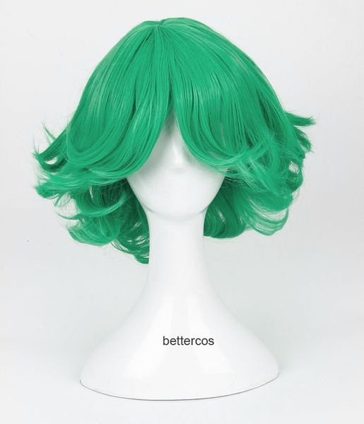 Cosplay Perücken One Punch Man Senritsu No Tatsumaki Cosplay Perücke Grüne Lockige Hitzebeständige Synthetische Haar Perücke Perücke Kappe 230826