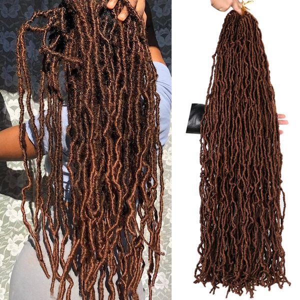 Echthaar-Bulks, Saisity, langes, lockiges Dreadlock-Synthetik-Extensions-Göttin-Faux-Locs-Häkelhaar, Blau-Mix-Grün, Soft-Locs-Synthetik-Flechthaar 230826