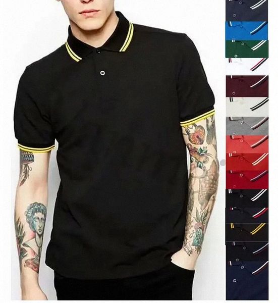 Mens Moda Polo Camisa Luxo Mens Camisetas Fred Perry Polo Tee Bordado Manga Curta Moda Casual Camisa de Verão Tamanho Asiático S-2XL l03i #