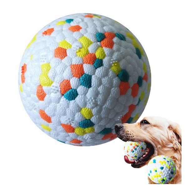 Brinquedos para cães mastiga bola de brinquedo para cães de estimação luz mastigar bola de borracha alta resistência à mordida elástica interativa jogando brinquedos voadores para cães acessórios para animais de estimação 230825