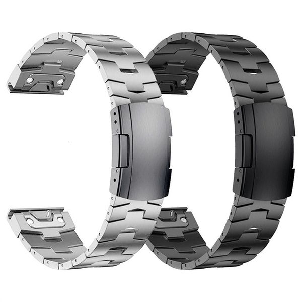 Cinturini per orologi 22mm 26mm Bracciale a fascia in metallo Quick Fit per Fenix 7X 7 6X Pro 5X Plus Cinturino InstinctEpix 230825