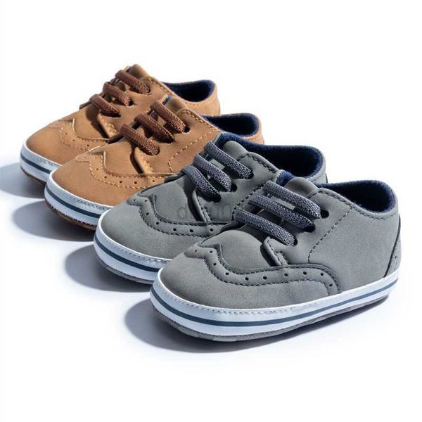 Первые ходьбы детские туфли для мальчика для мальчика Canvas Casual Brown Grey Baby Boy Shoes Anti-Slip Sole First Walkers новорожденные для кроватки для кроваток L0826