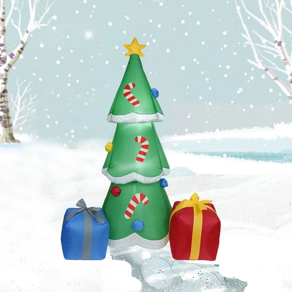 Рождественские украшения светодиодные надувные рождественские украшения Санта -Клаус Рождественские украшения на открытом воздухе для дома навидад Год декор 230825