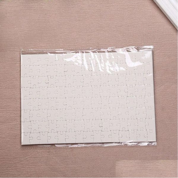 Outros materiais escolares de escritório Atacado A4 Sublimação em branco Puzzle 120pcs DIY Craft Heat Press Transfer Crafts Drop Delivery Busin Otzey