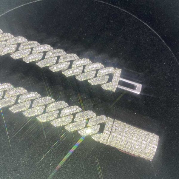 Luxury Punk 925 Sterling Gümüş Takı Adam T Küba Zinciri Kolye olarak 15 mm Kuyu Simülasyon Matkap aldı