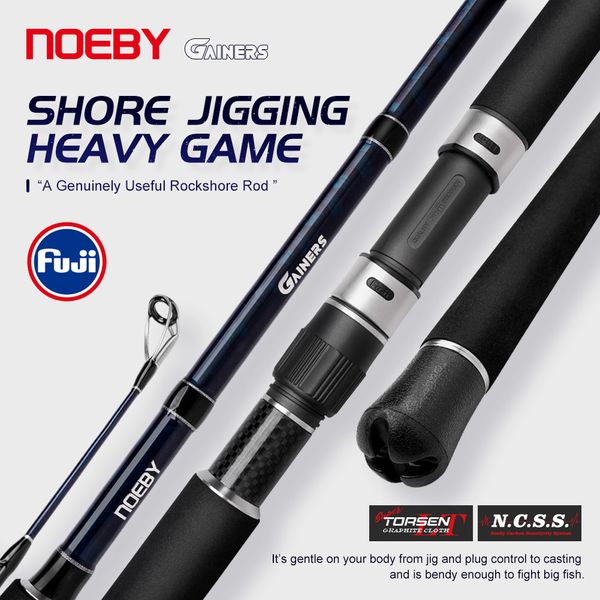 Varas de pesca de barco Noeby Shore Jigging Heavy Game Rod 2 59m 2 75m 3 05m Isca Peso Max 200g PE 4 8 Long Cast Spinning Sea 230825