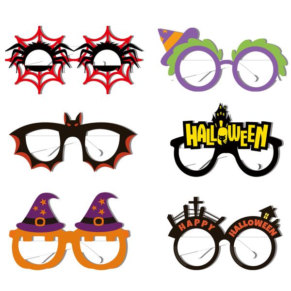 Mochilas Halloween Spider Wizard Hat Bat Tombstone Papel Óculos Festa Infantil Pografia Adereços Decoração Acessórios 230825