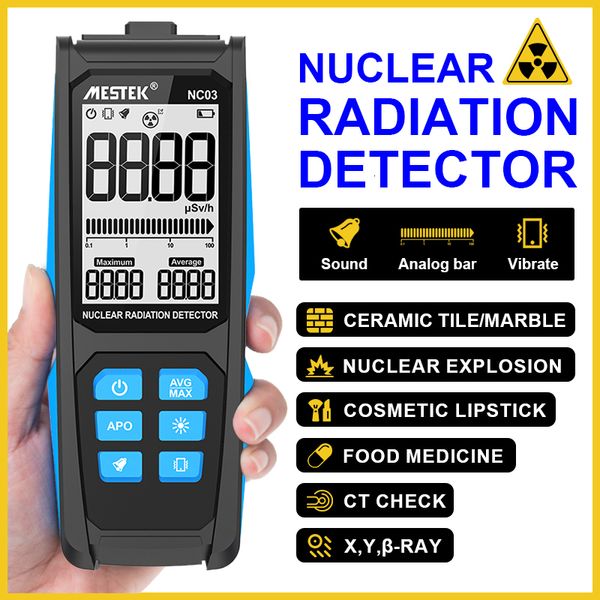Testadores de radiação Nuclear Wastewater Mestek Geiger Counter Detector de radiação nuclear Dosímetro Tester Detector de mármore 230825