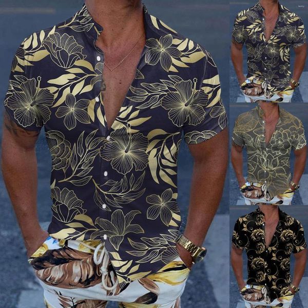 Magliette da uomo Camicia a maniche lunghe con collo alto da uomo Casual Corto Primavera Estate Couverture 3D Stampato Maglia larga anni '70