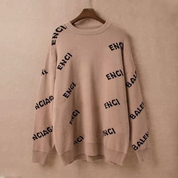 Erkek Tasarımcı Sweater Vintage Klasik Moda Hırgalı Sweatshirt Erkekler Pullover Mektubu Nakış Mürettebatı Boyun Konforlu Sweater