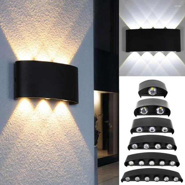 Lâmpada de parede IP65 LED luz ao ar livre iluminação de jardim à prova d'água decoração de sala de estar escadas updown varanda luzes de arandela