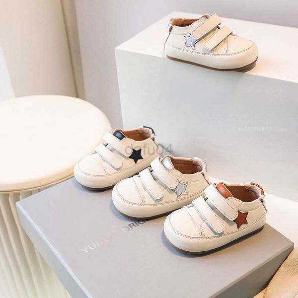 First Walkers New Spring Baby Shoes for Boy Leather Maidler Дети босиком босиком Soft Sole Outdoor Kids Tennis Fashion Girls Кроссы L0826