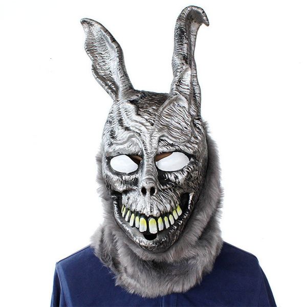 Maschere per feste Animali Cartoon Maschera di coniglio Donnie Darko FRANK The Bunny Costume Cosplay Halloween Maks Supplies 230825