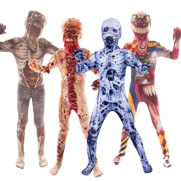 Ocasiões especiais Purim Trajes de Halloween para crianças Horror Zombies Boy Girl Skeleton Dress up Fantasy Clipart Macacão Kids Monster Costume 230825