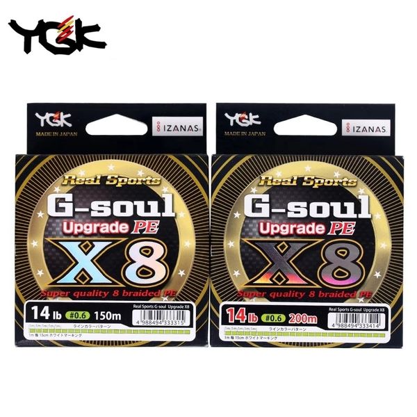 Geflechtschnur Japan Original YGK G SOUL X8 Upgrade 8 Geflochtene Multifilament-PE-Schnur, hochfeste Angelschnur 230825