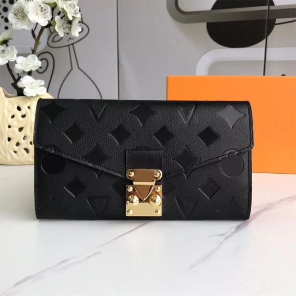 Top Designer Carteiras Luxo Mens Mulheres Sacos De Couro Highs Qualidade Clássico Flor Carta Zipper Moeda Bolsa Com Caixa Original METIS Card Hold