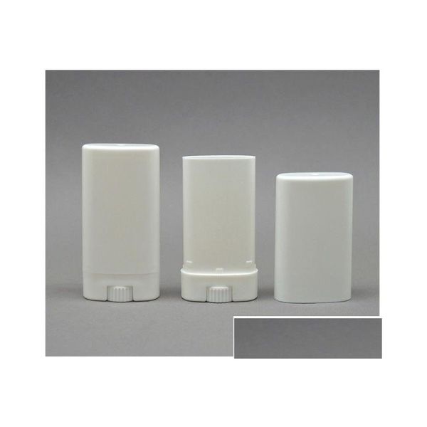 Paketleme Şişeleri Toptan 1000 PCS 15G Plastik Boş Diy Oval Dudak Tüpleri Taşınabilir Deodorant Kapları Temiz Beyaz Ruj Fashi Otogx