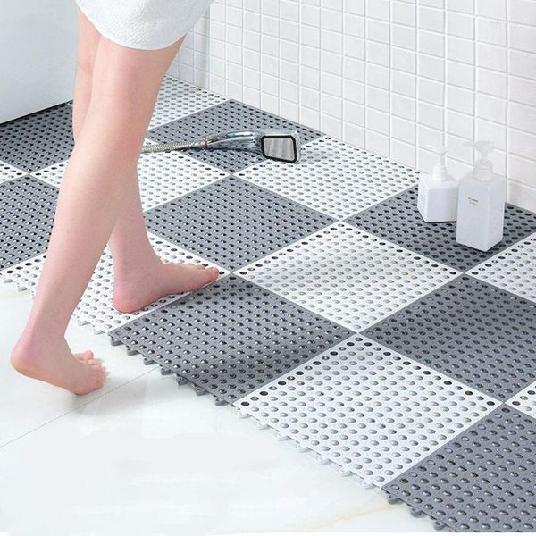 Tappetini da bagno 1 pz Tappeto da bagno antiscivolo Tappeti quadrati in PVC per tappetino da cucina Tappetino per WC con doccia U3