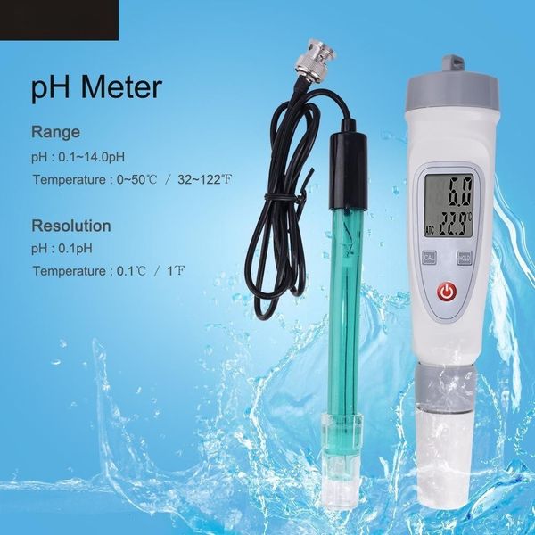 Misuratori PH Misuratore di acidità portatile da laboratorio penna per test PH idroponico agricoltura acquario piscina Ph meter 230826