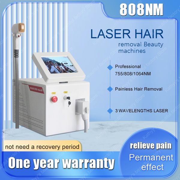 Depilazione laser Migliore macchina ad alta potenza 755nm 808nm 1064nm Laser a diodi portatile permanente 2024