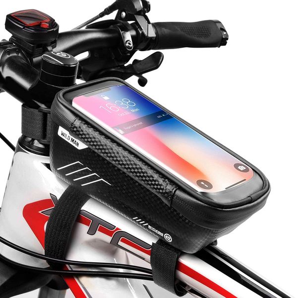 Packtaschen Taschen Fahrradtasche Wasserdichte Telefonhalterung Vorderrahmen Oberrohr Lenker mit Touchscreen-Halter-Hülle für 230825