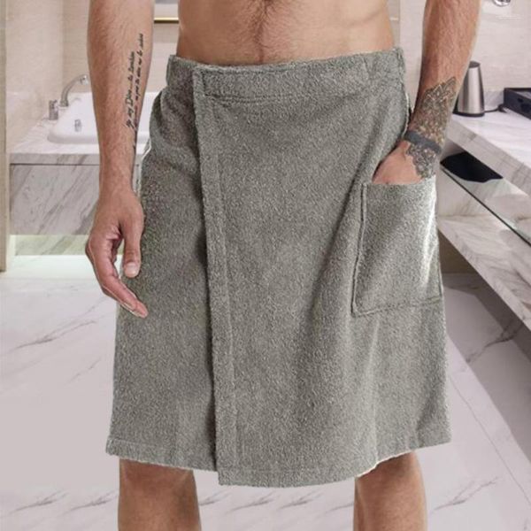 Homens sleepwear homens bubaroupão roupão de banho toalha elástica cintura homewear camisola esportes ao ar livre natação ginásio spa